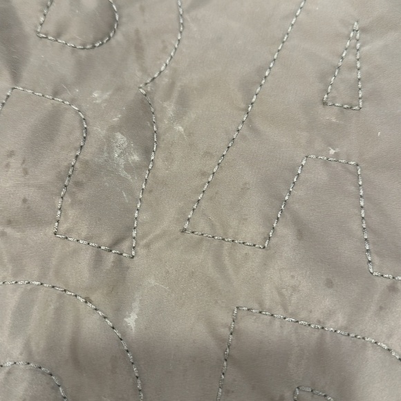 Marc By Marc Jacobs Nylon Quilted Tote Bag Purse Logo Stitching Throughout Gray - Picture 7 of 16